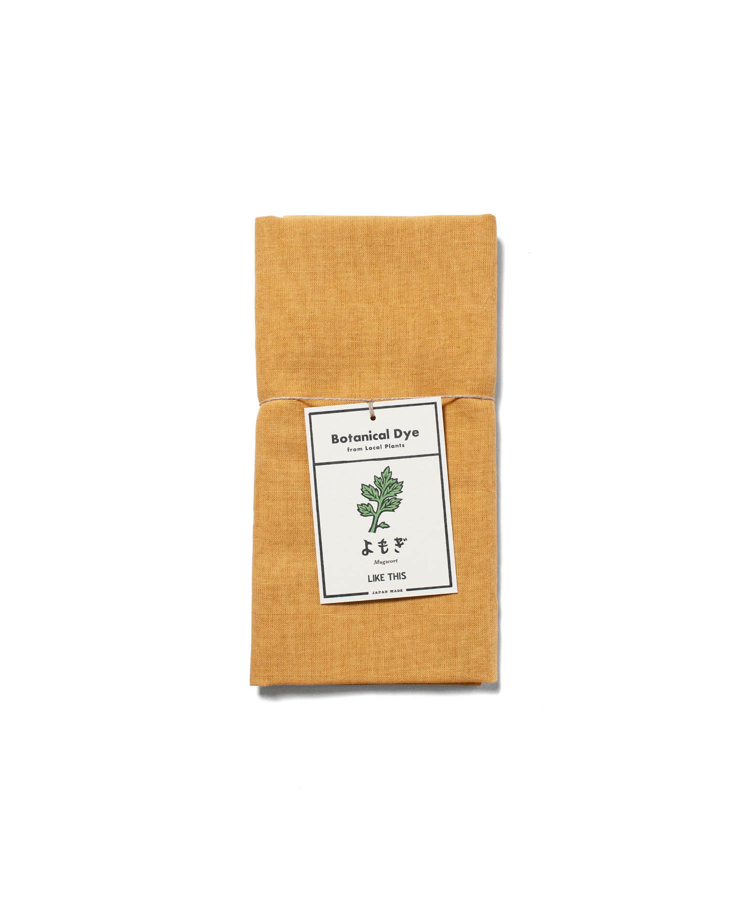 Hemp Cotton Mugwort Dye Tenugui | ヘンプオーガニックコットン ヨモギ染め手ぬぐい | Like This Shop | 東京 | 日本製 | シャトル機 | ボタニカルダイ | 草木染め