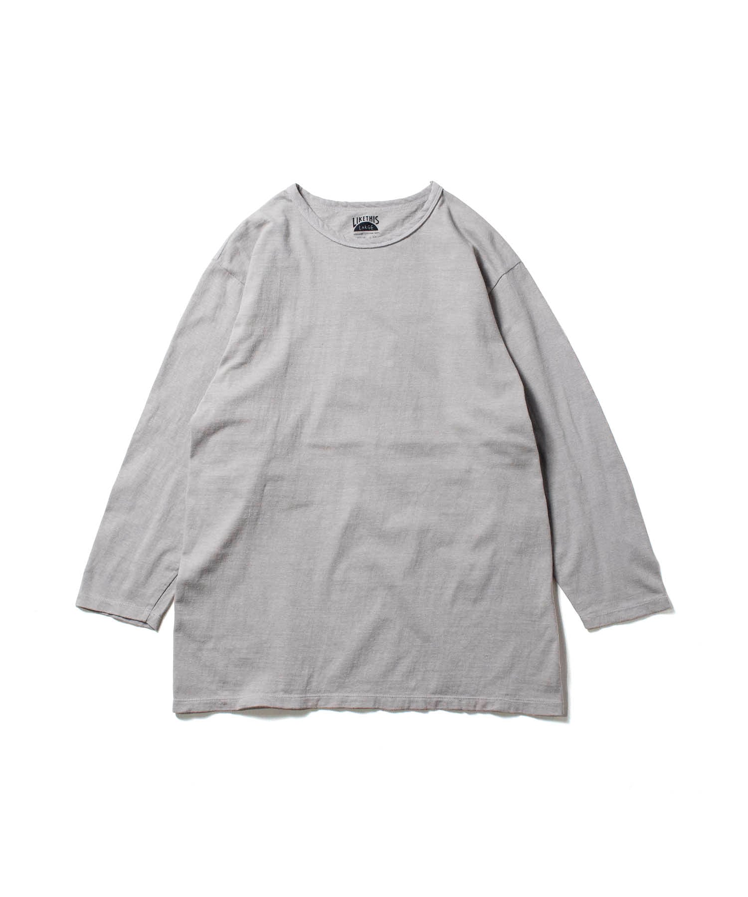 Recycle Organic Cotton Bamboo Charcoal Dye 4/5 Sleeve | リサイクルオーガニックコットン竹炭染め4/5スリーブ | 吊り編み | 草木染め