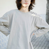 Recycle Organic Cotton Bamboo Charcoal Dye 4/5 Sleeve | リサイクルオーガニックコットン竹炭染め4/5スリーブ | 吊り編み | 草木染め