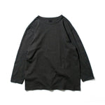 Recycle Organic Cotton Bamboo Charcoal Dye 4/5 Sleeve | リサイクルオーガニックコットン竹炭染め4/5スリーブ | 吊り編み | 草木染め