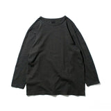 Recycle Organic Cotton Bamboo Charcoal Dye 4/5 Sleeve | リサイクルオーガニックコットン竹炭染め4/5スリーブ | 吊り編み | 草木染め