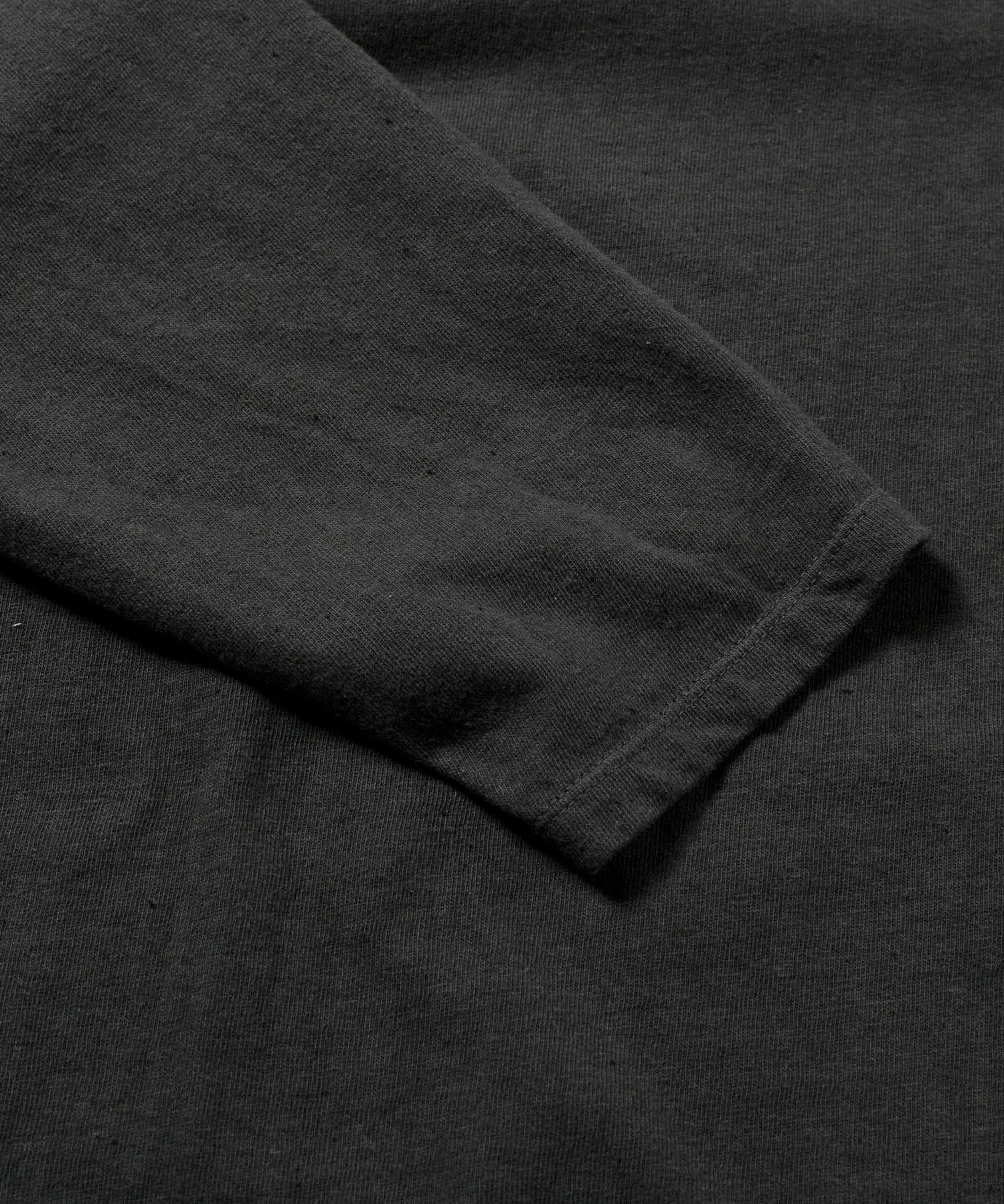 Recycle Organic Cotton Bamboo Charcoal Dye 4/5 Sleeve | リサイクルオーガニックコットン竹炭染め4/5スリーブ | 吊り編み | 草木染め