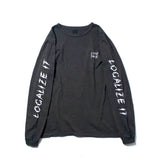 Recycle Organic Cotton Bamboo Charcoal Dye Long Sleeve - Localize It | リサイクルオーガニックコットン 竹炭染めロングスリーブ  | 眞木孝輔 | KOSUKE MAKI
