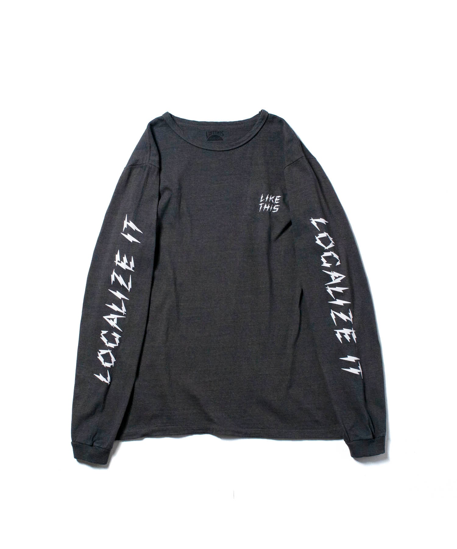 Recycle Organic Cotton Bamboo Charcoal Dye Long Sleeve - Localize It | リサイクルオーガニックコットン 竹炭染めロングスリーブ  | 眞木孝輔 | KOSUKE MAKI