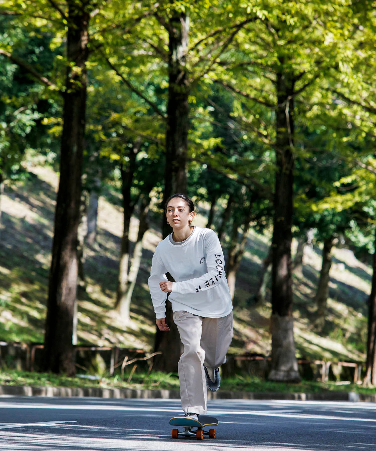 Recycle Organic Cotton Bamboo Charcoal Dye Long Sleeve - Localize It | リサイクルオーガニックコットン 竹炭染めロングスリーブ  | 眞木孝輔 | KOSUKE MAKI