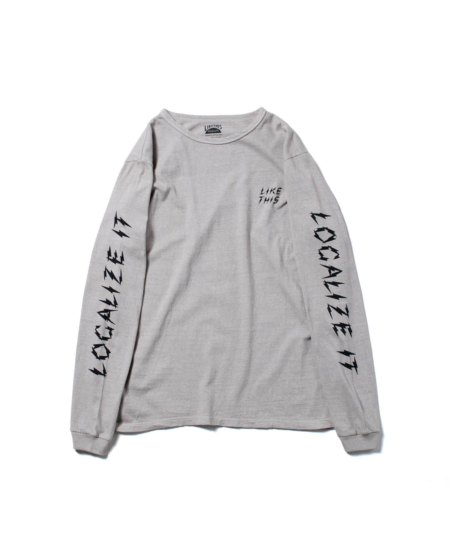 Recycle Organic Cotton Bamboo Charcoal Dye Long Sleeve - Localize It | リサイクルオーガニックコットン 竹炭染めロングスリーブ  | 眞木孝輔 | KOSUKE MAKI