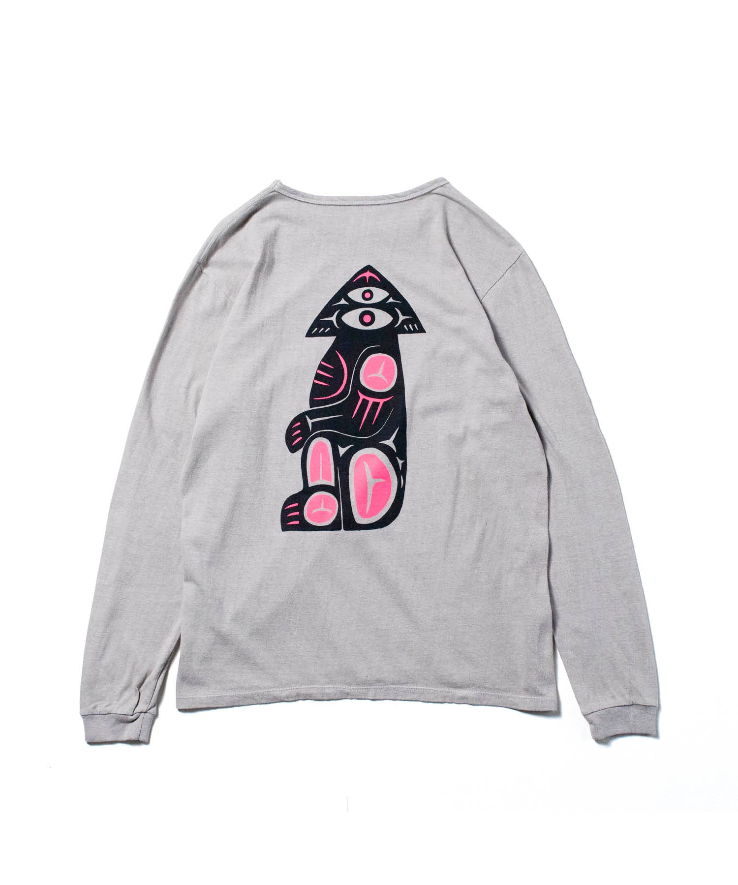 Recycle Organic Cotton Bamboo Charcoal Dye Long Sleeve - Motckun | リサイクルオーガニックコットン 竹炭染めロングスリーブ | 清水将司 | MASASHI SHIMIZU