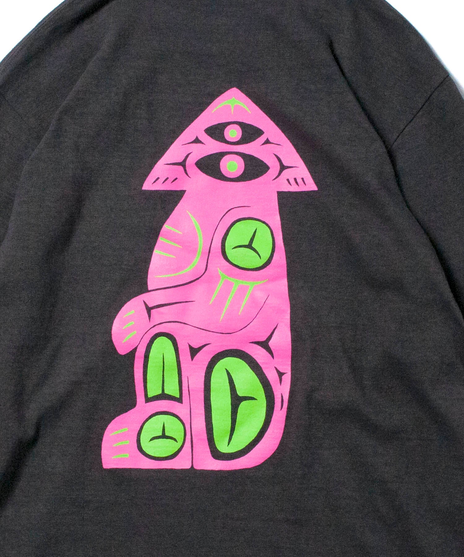 Recycle Organic Cotton Bamboo Charcoal Dye Long Sleeve - Motckun | リサイクルオーガニックコットン 竹炭染めロングスリーブ | 清水将司 | MASASHI SHIMIZU