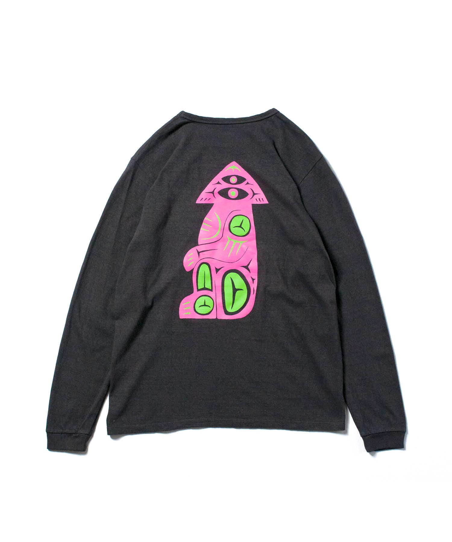 Recycle Organic Cotton Bamboo Charcoal Dye Long Sleeve - Motckun | リサイクルオーガニックコットン 竹炭染めロングスリーブ | 清水将司 | MASASHI SHIMIZU