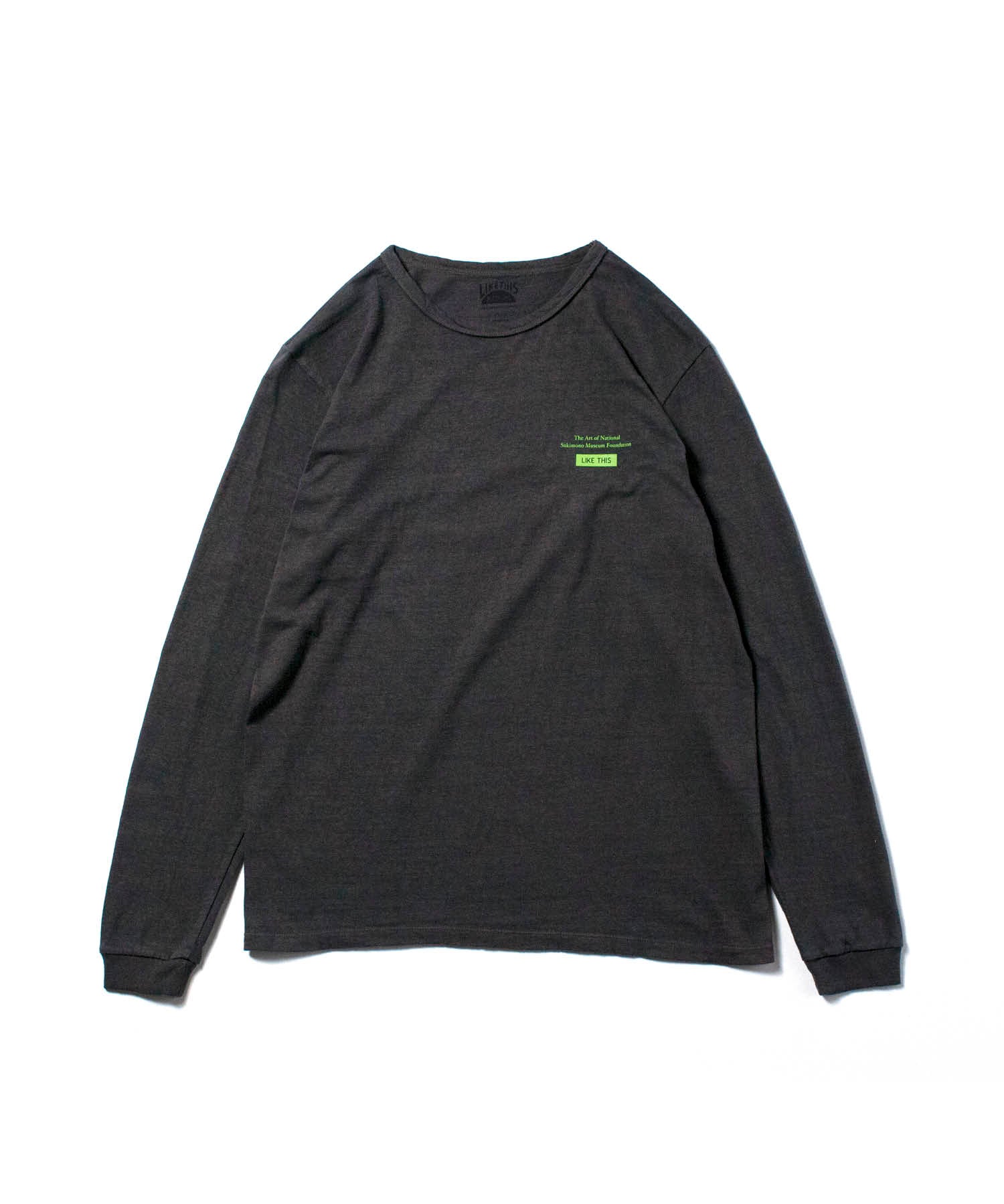 Recycle Organic Cotton Bamboo Charcoal Dye Long Sleeve - Motckun | リサイクルオーガニックコットン 竹炭染めロングスリーブ | 清水将司 | MASASHI SHIMIZU