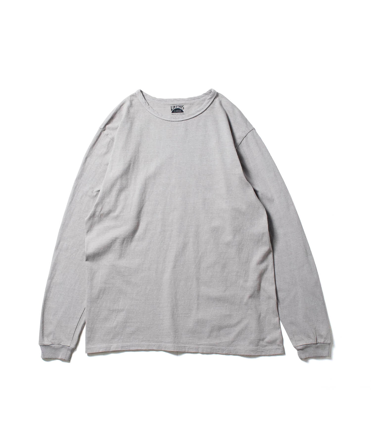 Recycle Organic Cotton Bamboo Charcoal Dye Long Sleeve | リサイクルオーガニックコットン竹炭染めロングスリーブ | 吊り編み | 草木染め