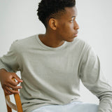 Recycle Organic Cotton Bamboo Charcoal Dye Long Sleeve | リサイクルオーガニックコットン竹炭染めロングスリーブ | 吊り編み | 草木染め