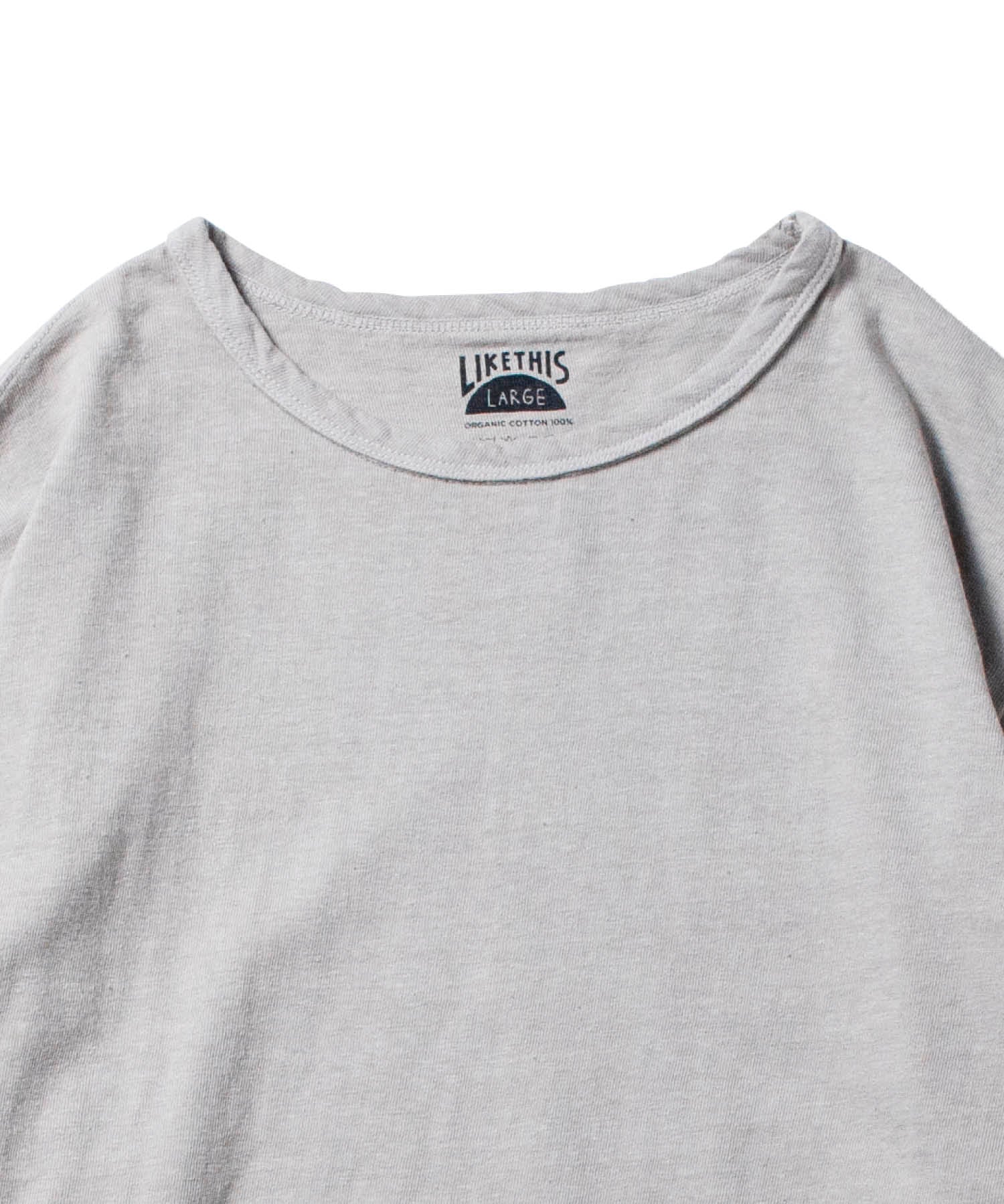 Recycle Organic Cotton Bamboo Charcoal Dye Long Sleeve | リサイクルオーガニックコットン竹炭染めロングスリーブ | 吊り編み | 草木染め