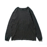 Recycle Organic Cotton Bamboo Charcoal Dye Long Sleeve | リサイクルオーガニックコットン竹炭染めロングスリーブ | 吊り編み | 草木染め