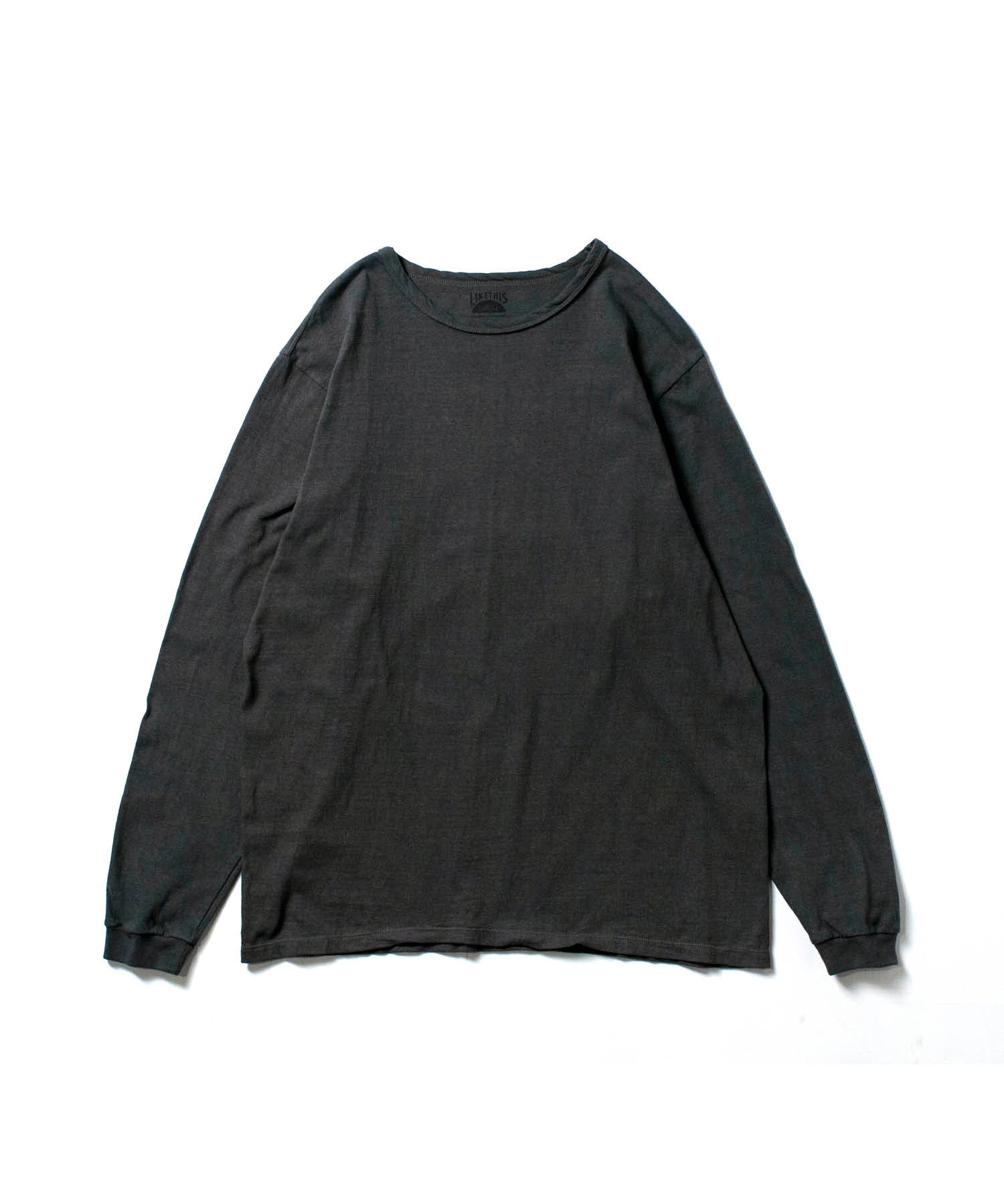 Recycle Organic Cotton Bamboo Charcoal Dye Long Sleeve | リサイクルオーガニックコットン竹炭染めロングスリーブ | 吊り編み | 草木染め