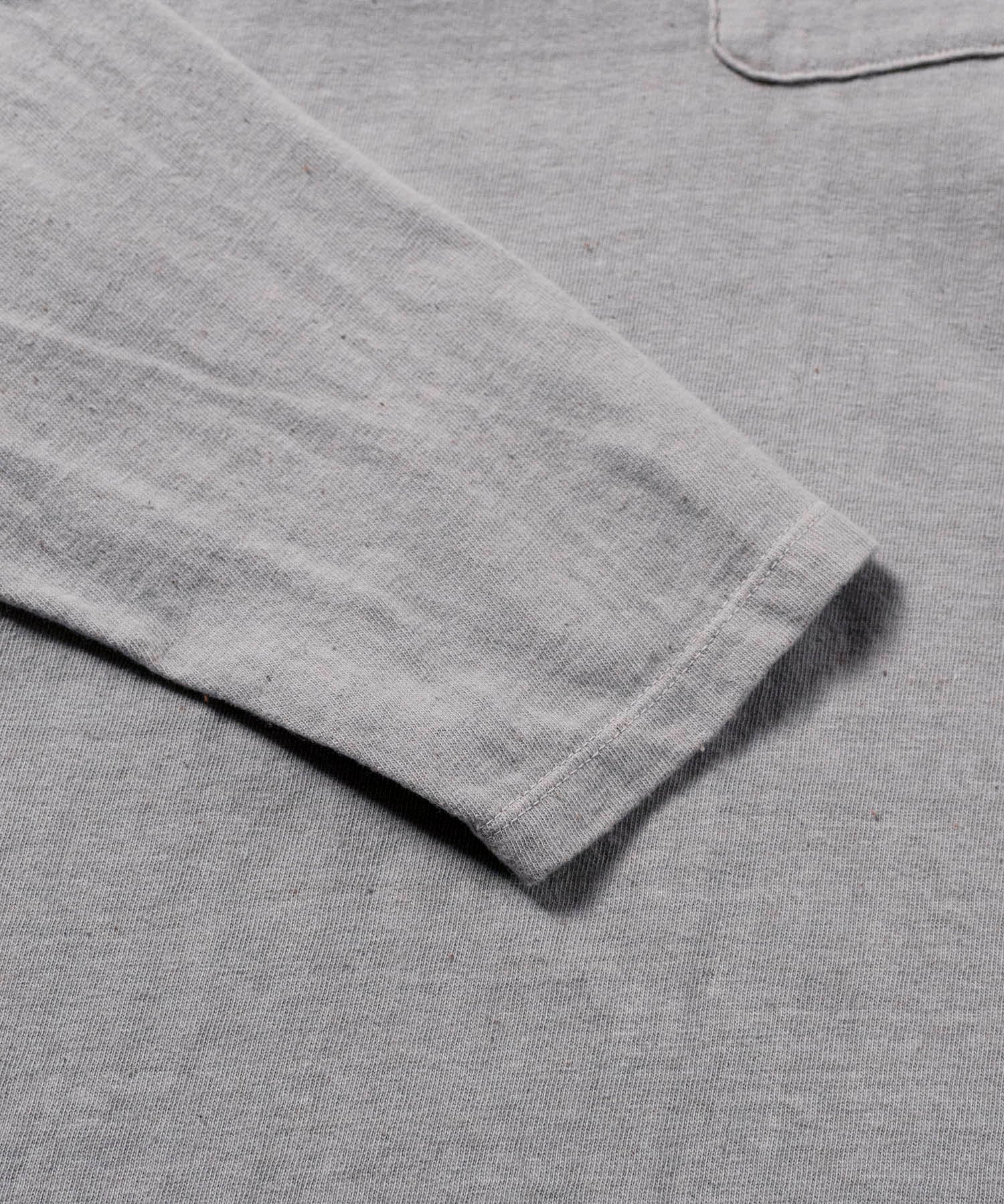 Recycle Organic Cotton Bamboo Charcoal Dye Pocket 4/5 Sleeve - Rowokaru | リサイクルオーガニックコットン竹炭染めポケット4/5スリーブ | 藤榮啓 | TORU FUJIE