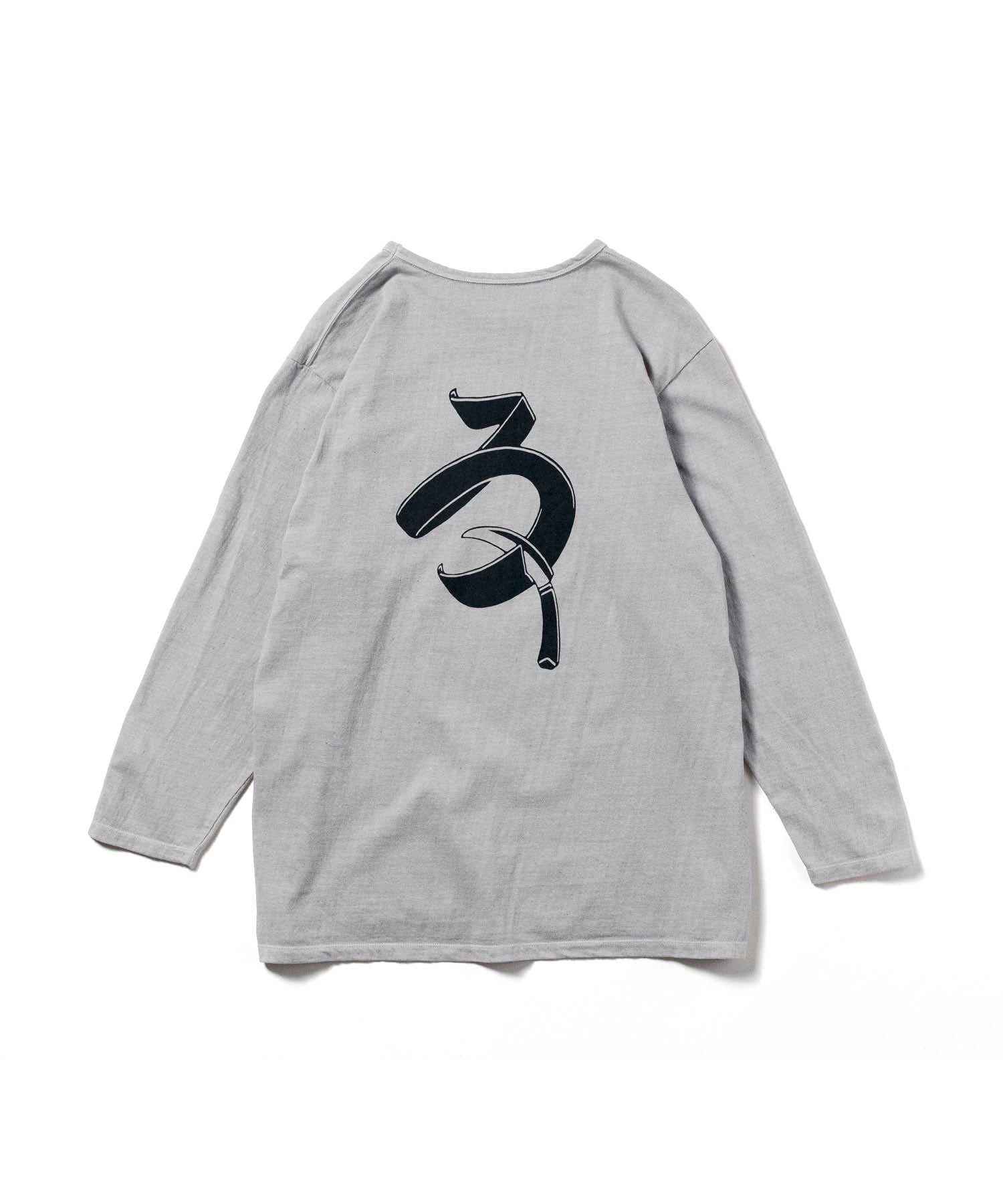 Recycle Organic Cotton Bamboo Charcoal Dye Pocket 4/5 Sleeve - Rowokaru | リサイクルオーガニックコットン竹炭染めポケット4/5スリーブ | 藤榮啓 | TORU FUJIE