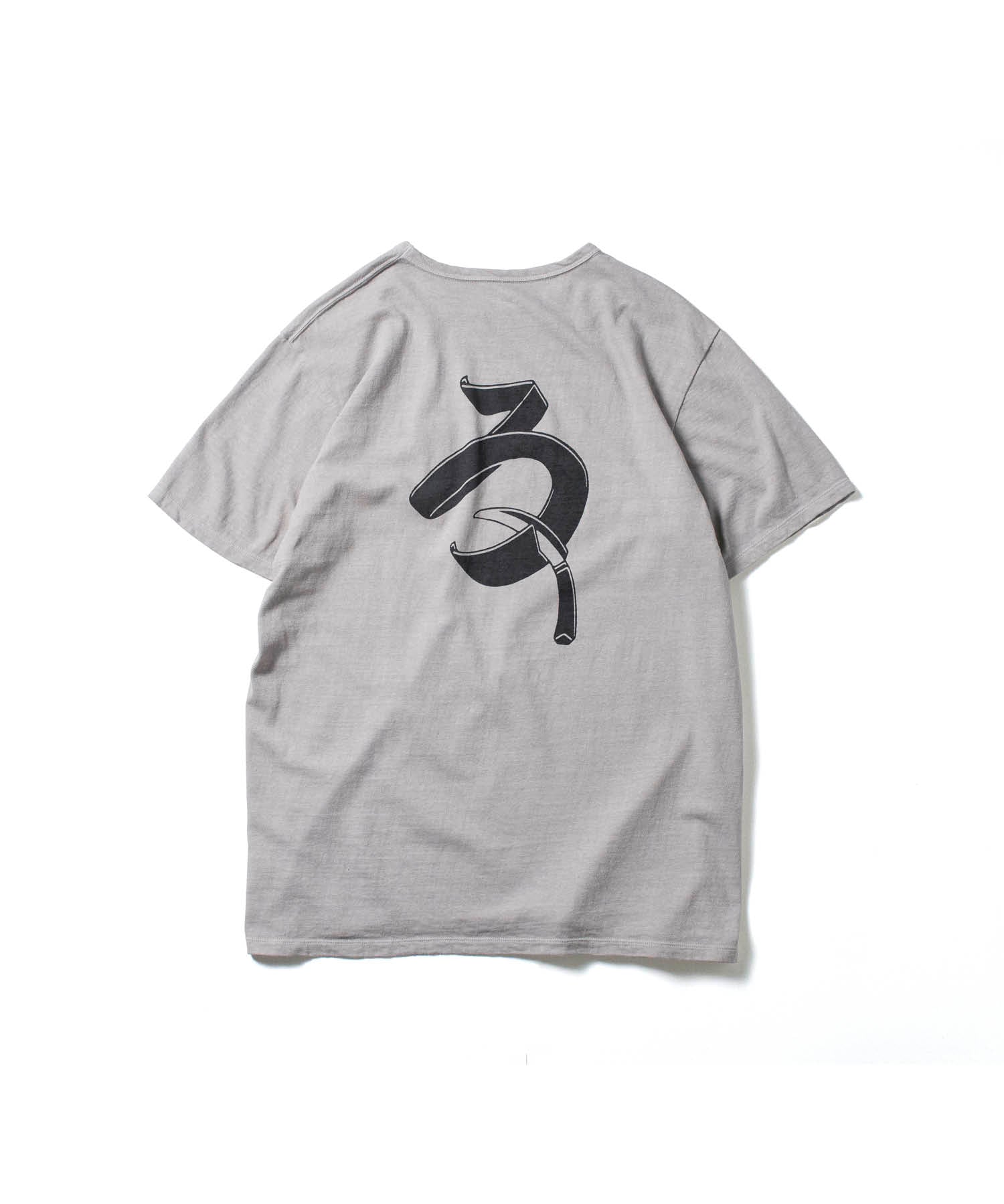 Recycle Organic Cotton Bamboo Charcoal Dye Pocket Tee - Rowokaru | リサイクルオーガニックコットン 竹炭染めポケットTシャツ | ボタニカルダイ | 草木染め