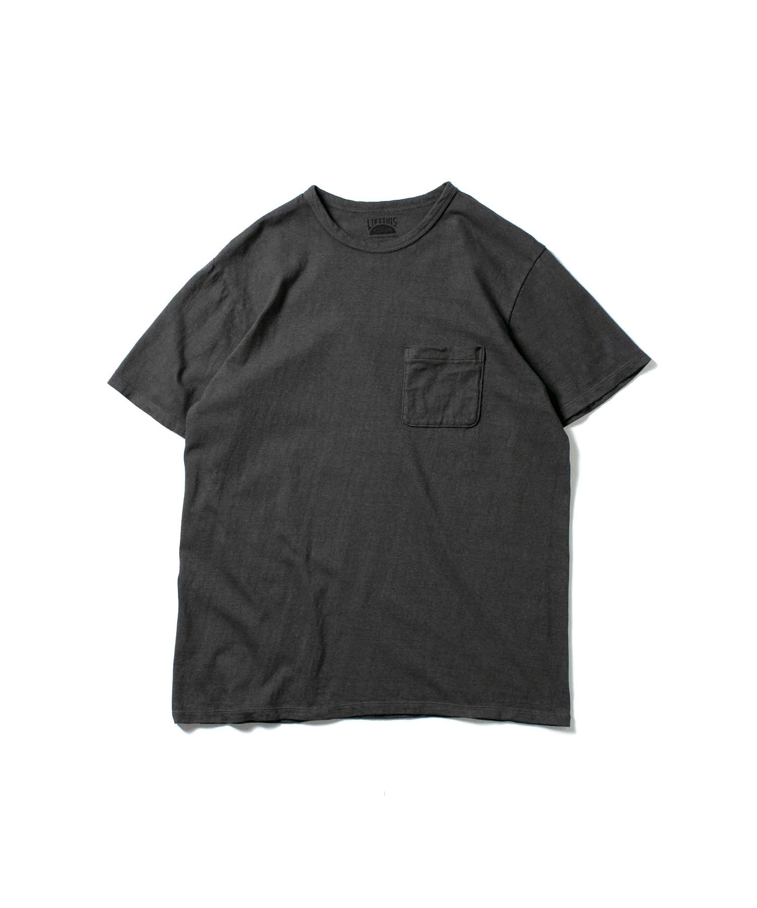 Recycle Organic Cotton Bamboo Charcoal Dye Pocket Tee - Rowokaru | リサイクルオーガニックコットン 竹炭染めポケットTシャツ | ボタニカルダイ | 草木染め