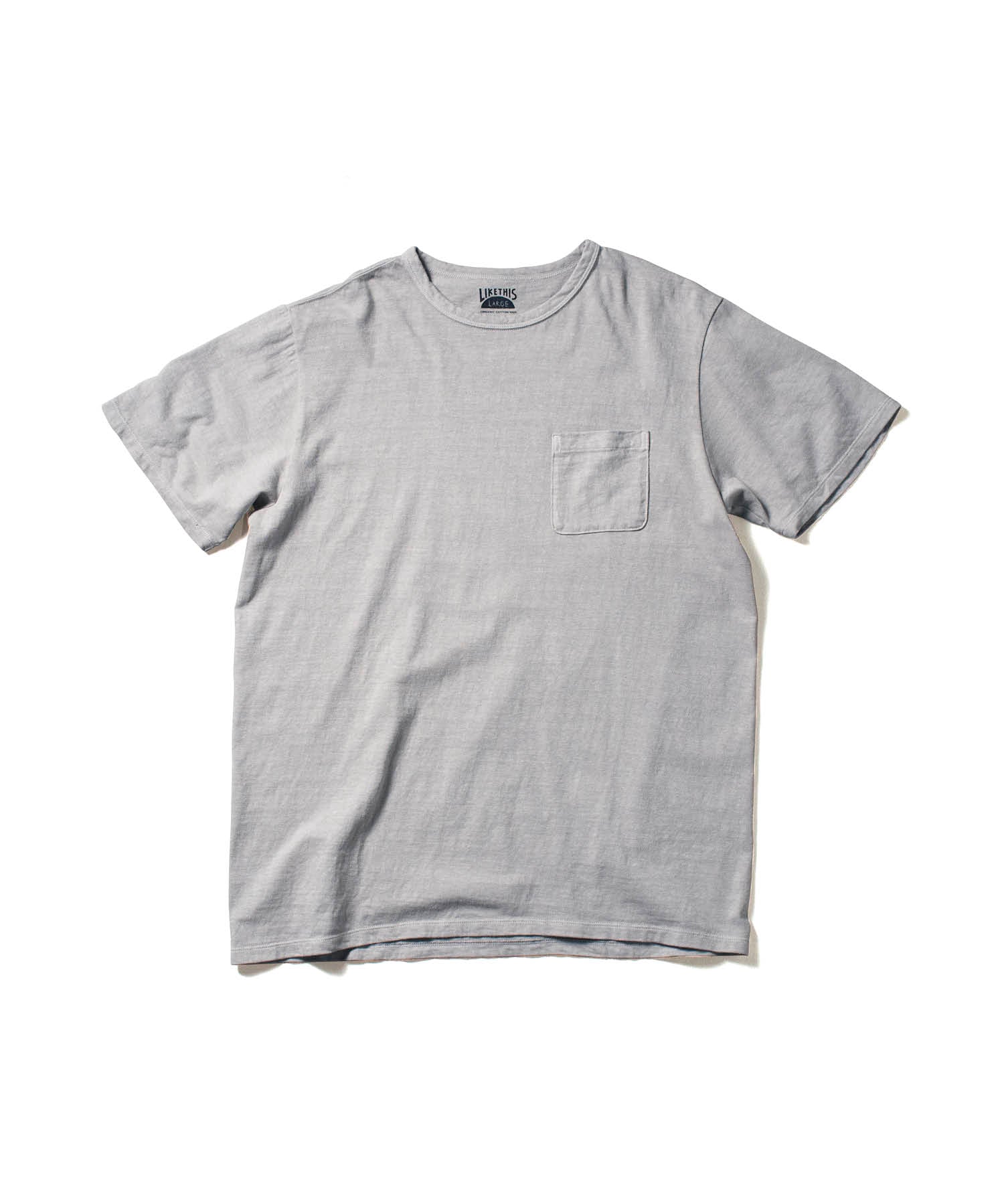 Recycle Organic Cotton Bamboo Charcoal Dye Pocket Tee | リサイクルオーガニックコットン 竹炭染めポケットTシャツ | ボタニカルダイ | 草木染め