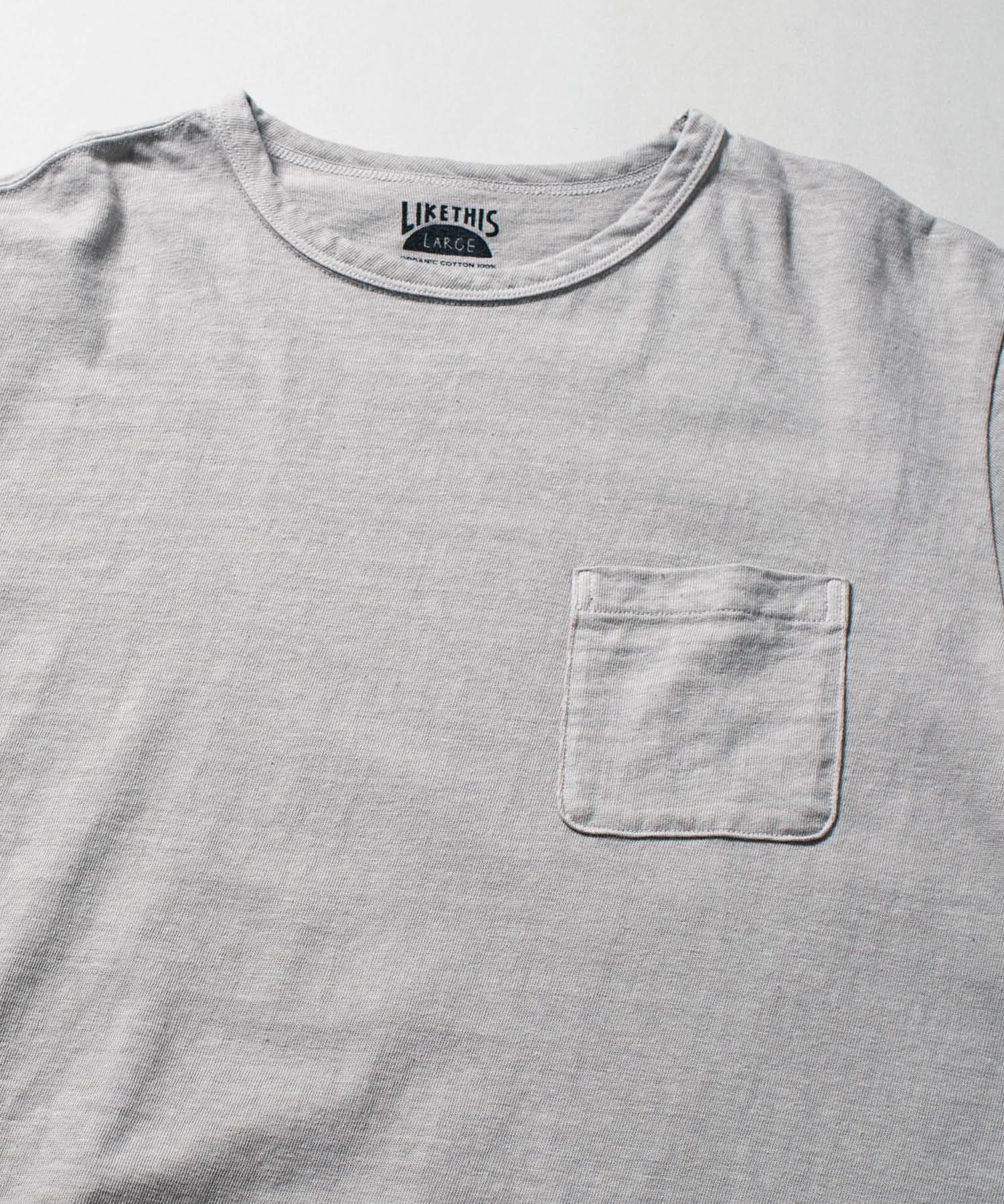 Recycle Organic Cotton Bamboo Charcoal Dye Pocket Tee | リサイクルオーガニックコットン 竹炭染めポケットTシャツ | ボタニカルダイ | 草木染め