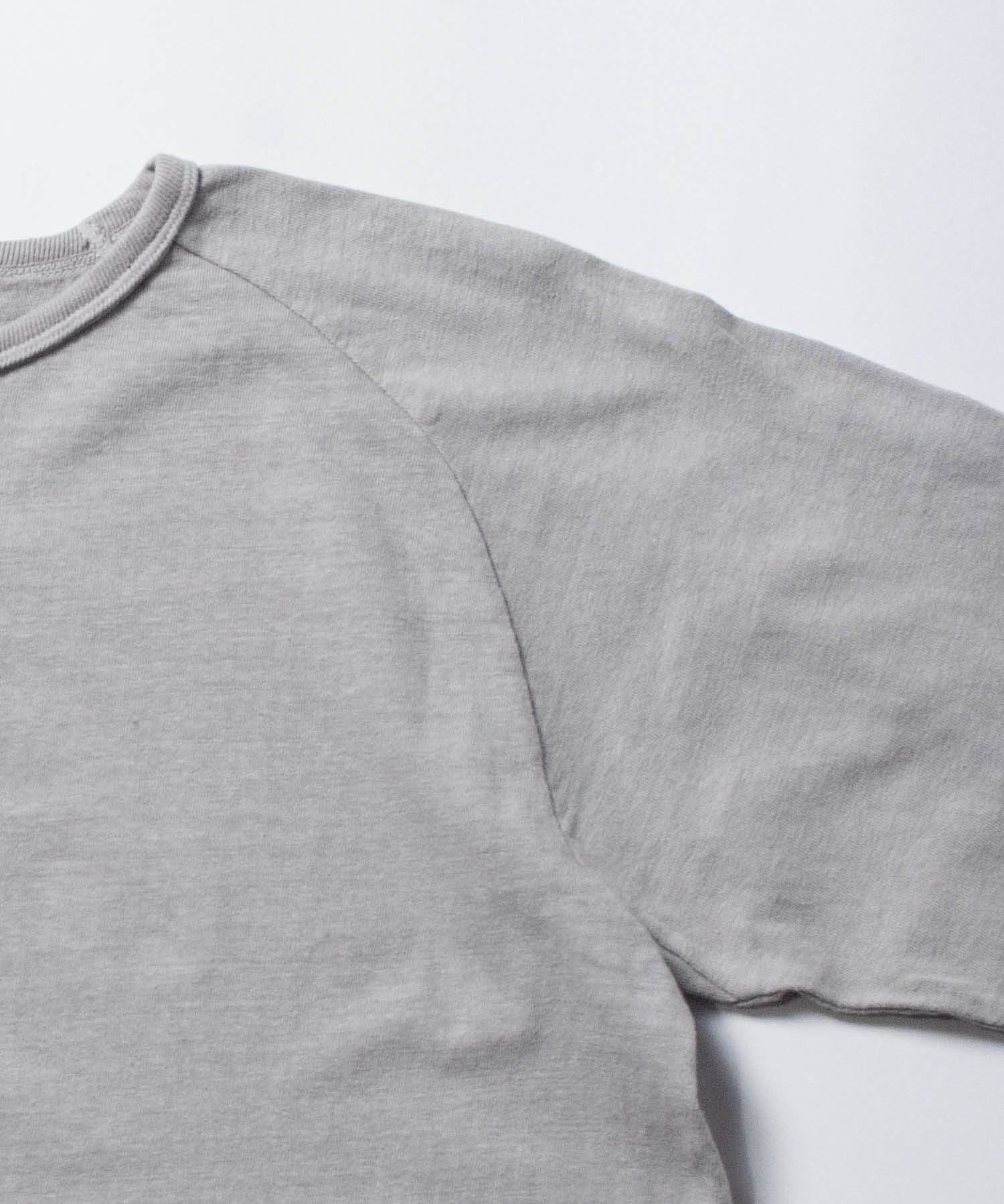 Recycle Organic Cotton Bamboo Charcoal Dye Raglan Sleeve | リサイクルオーガニックコットン竹炭染めラグランスリーブ | 吊り編み | 草木染め