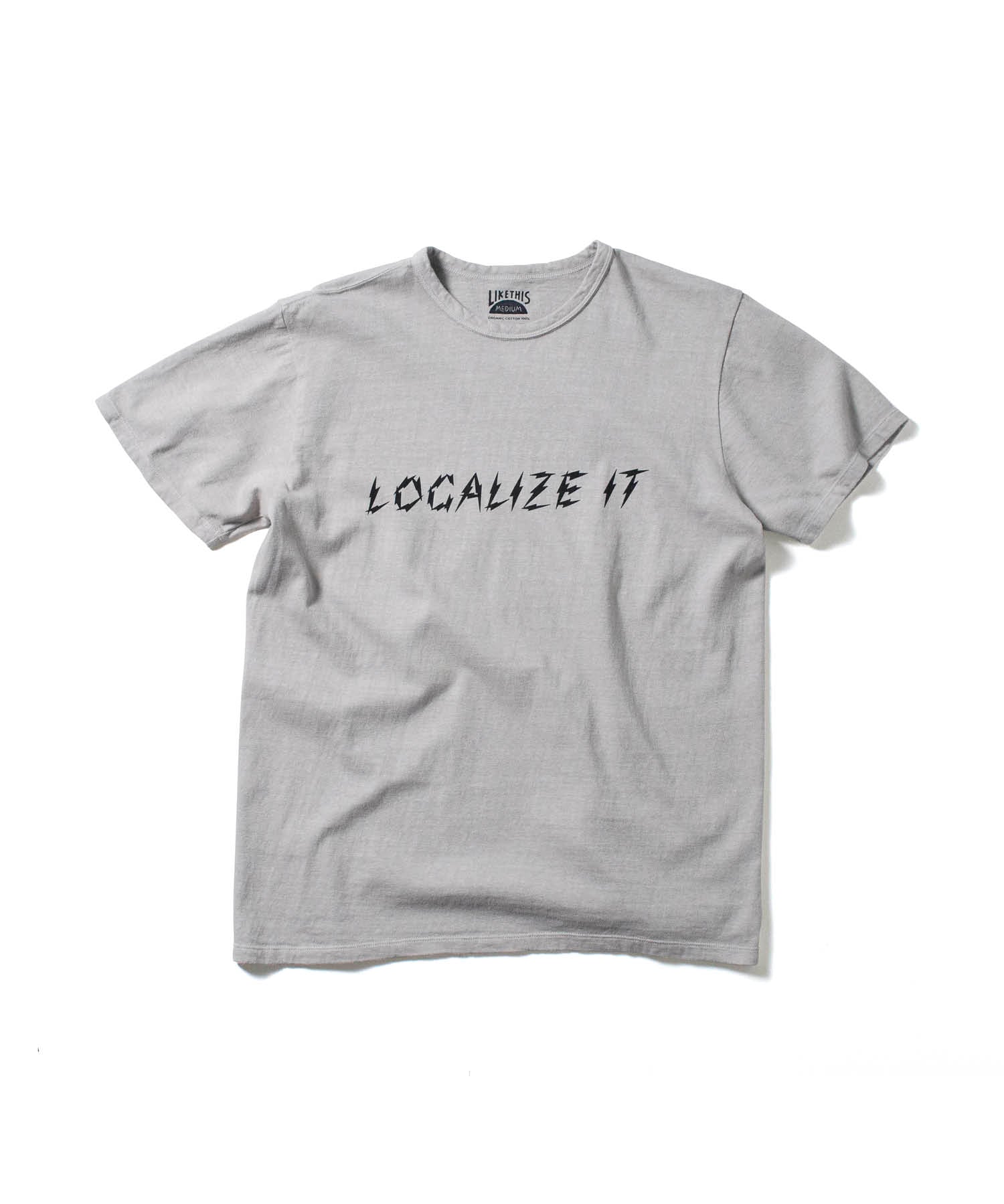 Recycle Organic Cotton Bamboo Charcoal Dye Tee - Localize It | リサイクルオーガニックコットン 竹炭染めTシャツ | KOSUKE MAKI