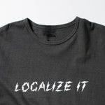 Recycle Organic Cotton Bamboo Charcoal Dye Tee - Localize It | リサイクルオーガニックコットン 竹炭染めTシャツ | KOSUKE MAKI