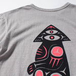 Recycle Organic Cotton Bamboo Charcoal Dye Tee - Motckun | リサイクルオーガニックコットン 竹炭染めTシャツ | ボタニカルダイ | 草木染め | MASASHI SHIMIZU