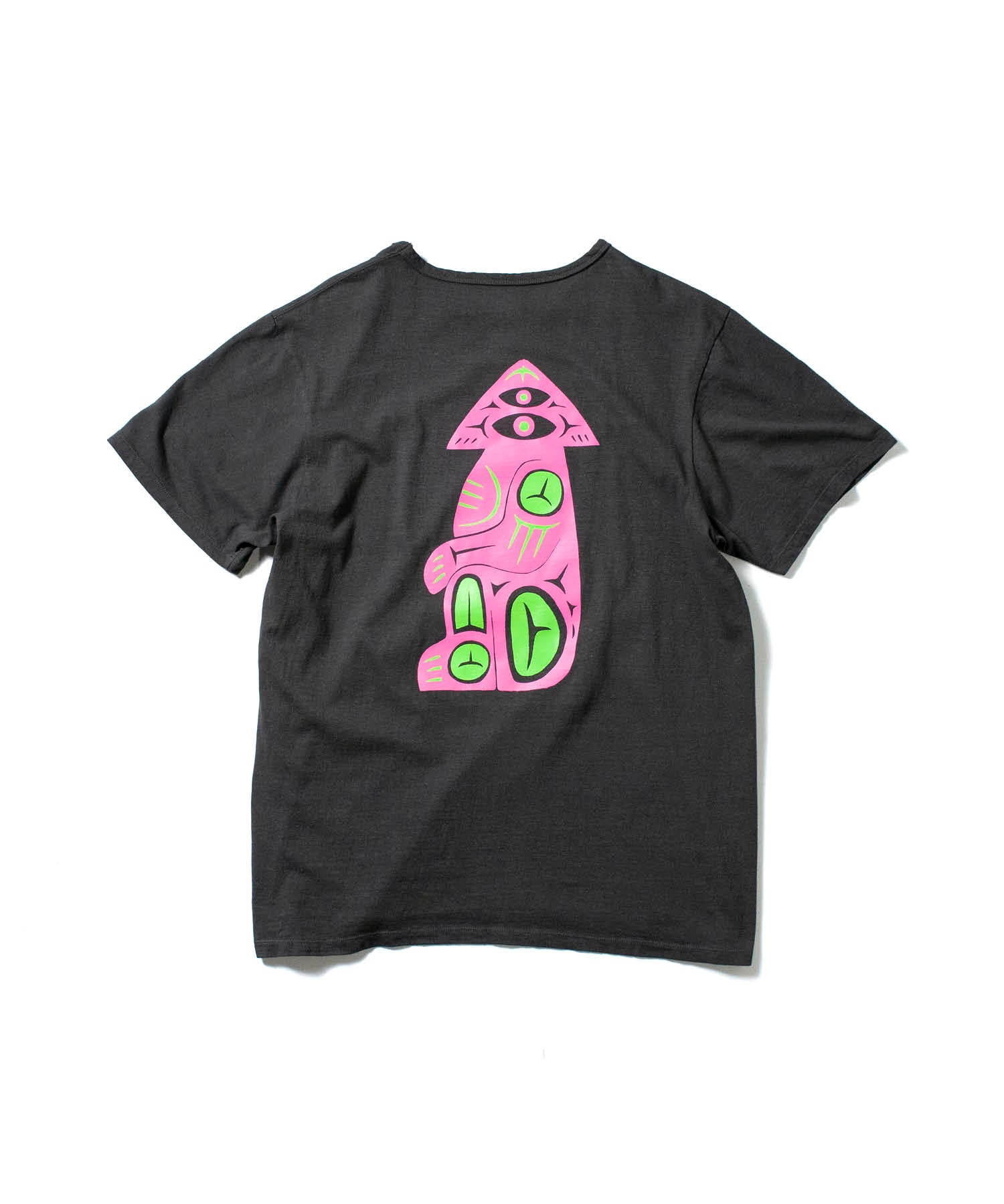 Recycle Organic Cotton Bamboo Charcoal Dye Tee - Motckun | リサイクルオーガニックコットン 竹炭染めTシャツ | ボタニカルダイ | 草木染め | MASASHI SHIMIZU