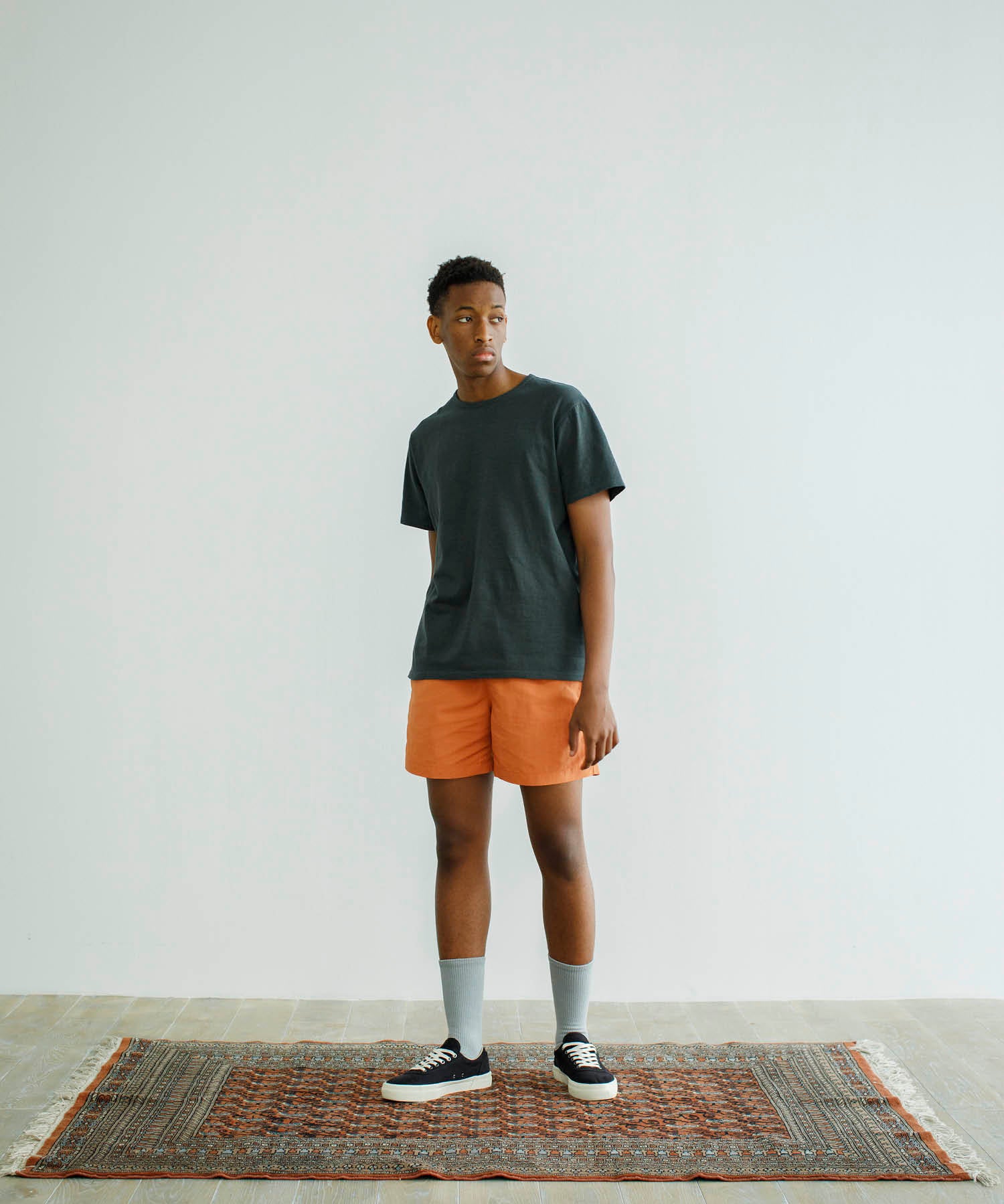 Recycle Organic Cotton Bamboo Charcoal Dye Tee | リサイクルオーガニックコットン 竹炭染めTシャツ | ボタニカルダイ | 草木染め