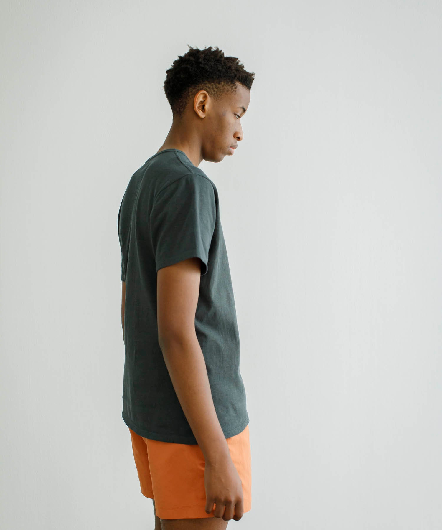 Recycle Organic Cotton Bamboo Charcoal Dye Tee | リサイクルオーガニックコットン 竹炭染めTシャツ | ボタニカルダイ | 草木染め