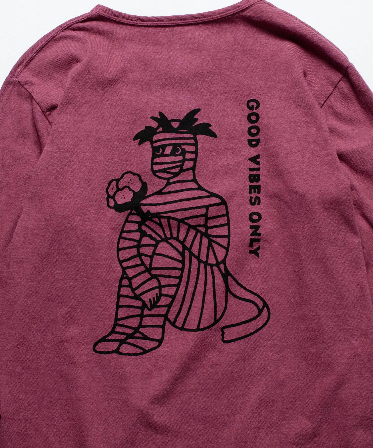 Recycle Organic Cotton Bayberry Dye Long Sleeve - Mummy Pappy | リサイクルオーガニックコットン ヤマモモ染めロングスリーブ | 清水将司 | MASASHI SHIMIZU