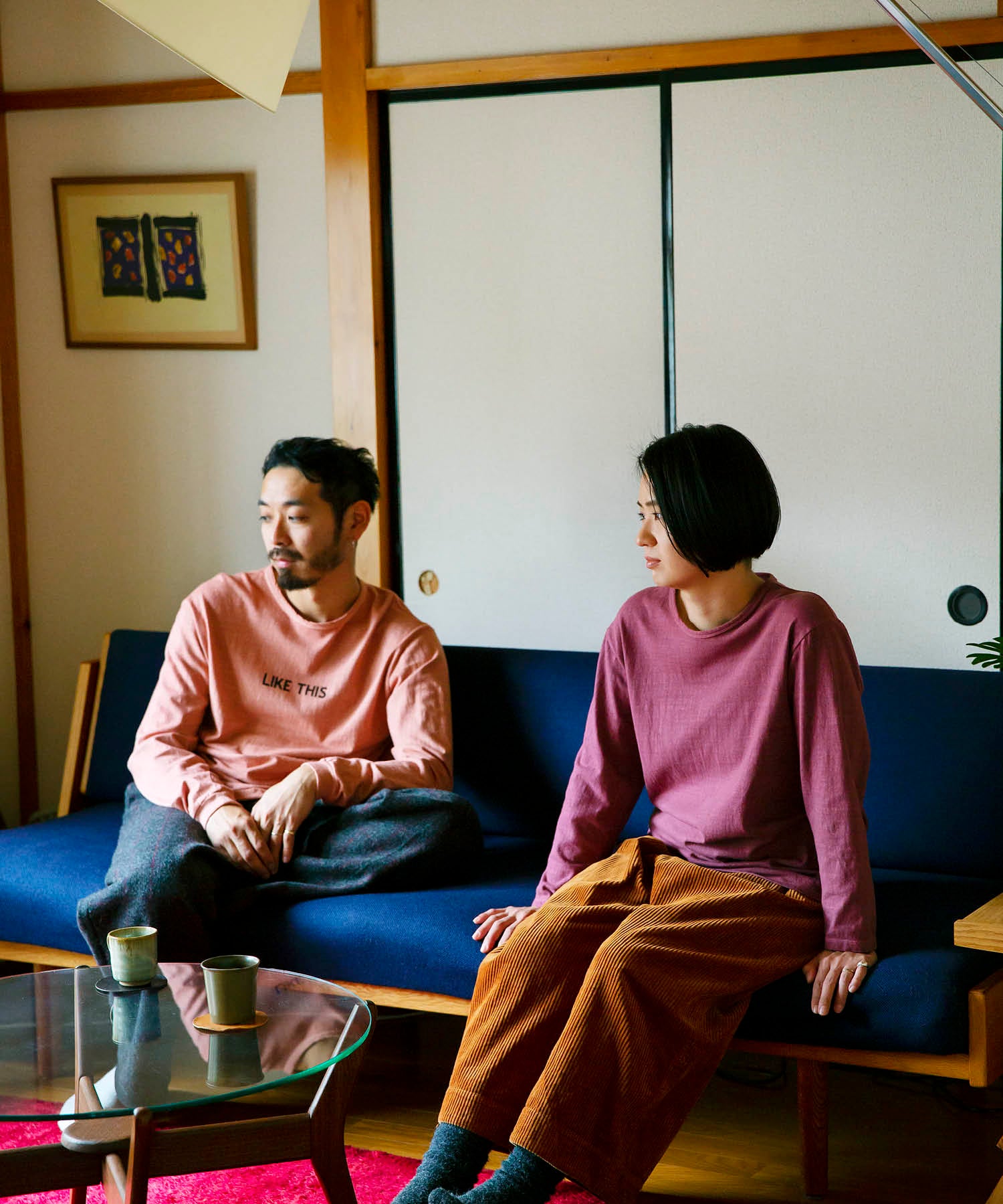 Recycle Organic Cotton Bayberry Dye Long Sleeve - Mummy Pappy | リサイクルオーガニックコットン ヤマモモ染めロングスリーブ | 清水将司 | MASASHI SHIMIZU