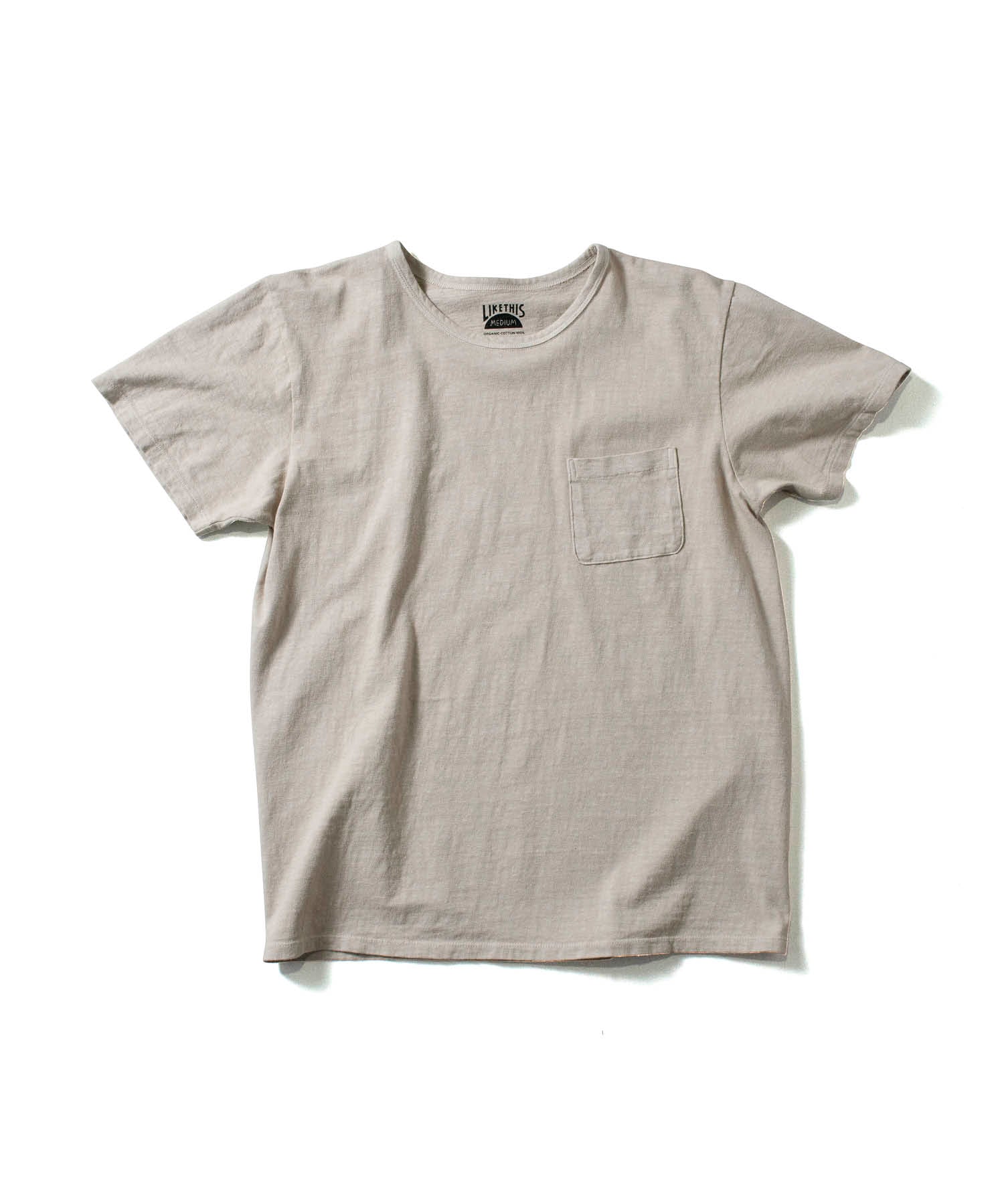 Recycle Organic Cotton Camphor Tree Dye Pocket Tee | リサイクルオーガニックコットン クスノキ染めポケットTシャツ | ボタニカルダイ | 草木染め
