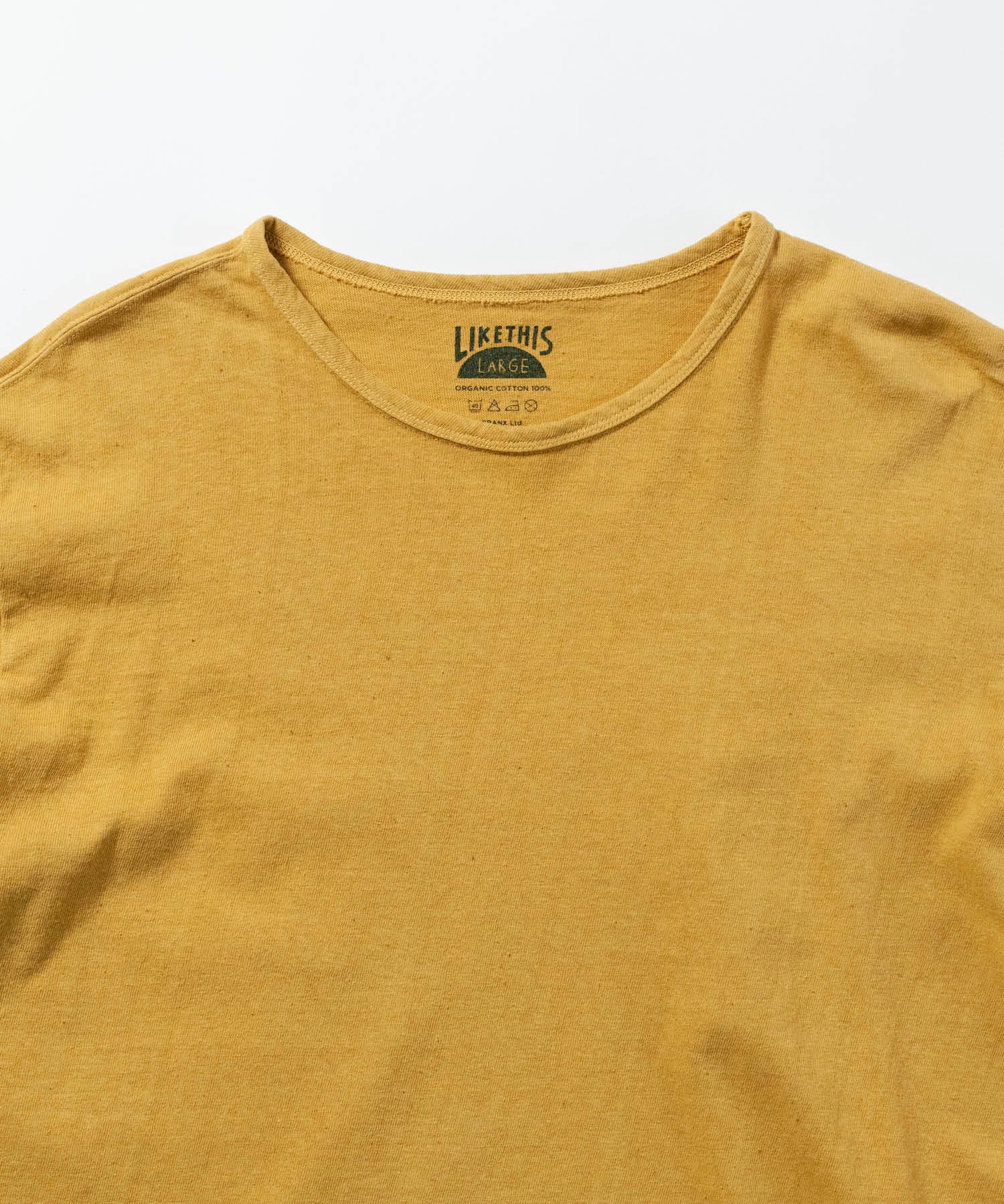 Recycle Organic Cotton Mugwort Dye 4/5 Sleeve | リサイクルオーガニックコットンヨモギ染め4/5スリーブ | 吊り編み | 草木染め