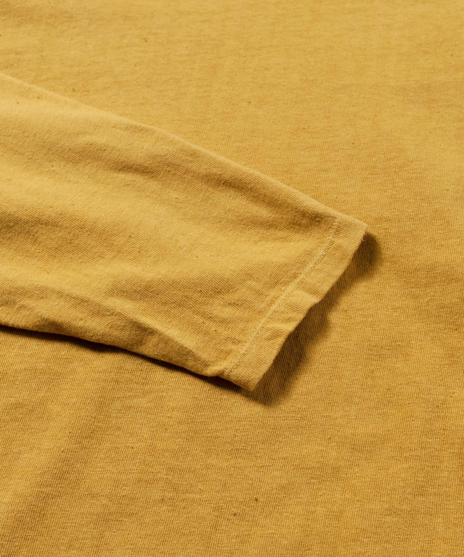 Recycle Organic Cotton Mugwort Dye 4/5 Sleeve | リサイクルオーガニックコットンヨモギ染め4/5スリーブ | 吊り編み | 草木染め