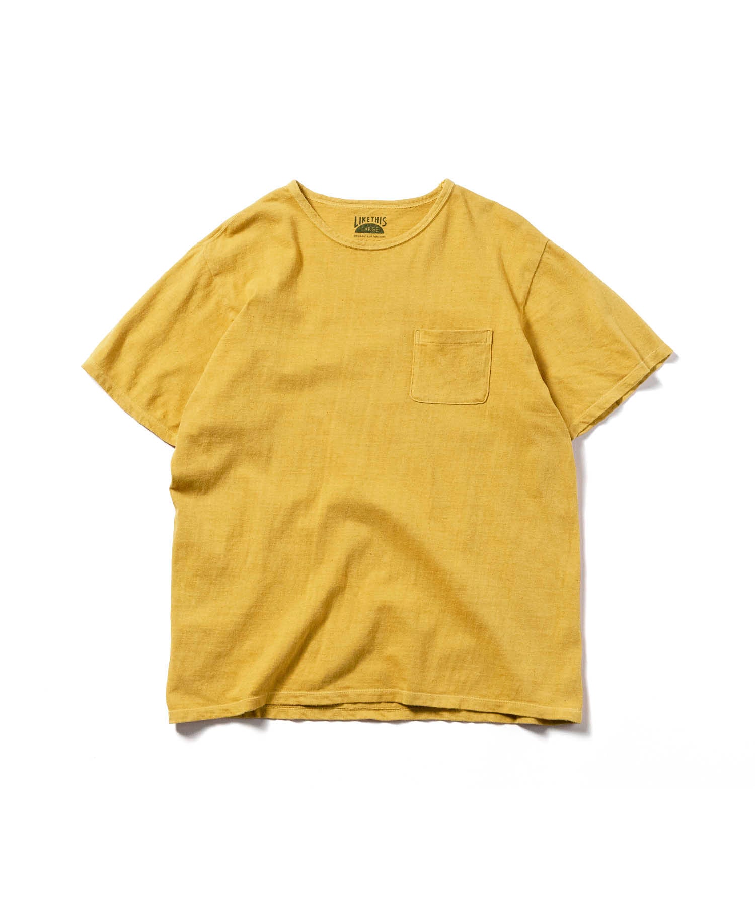 Recycle Organic Cotton Mugwort Dye Pocket Tee | リサイクルオーガニックコットン ヨモギ染めポケットTシャツ | ボタニカルダイ | 草木染め