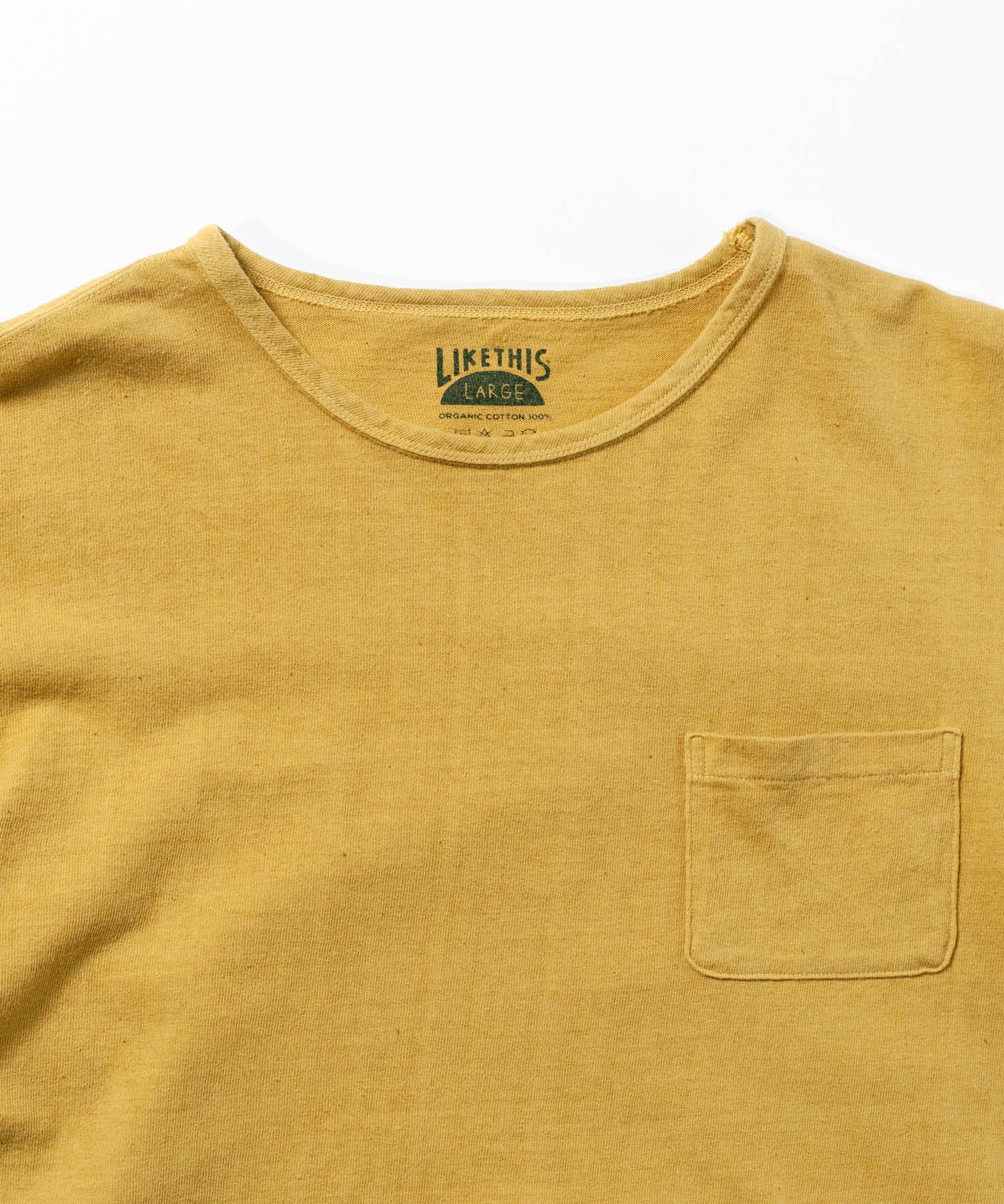 Recycle Organic Cotton Mugwort Dye Pocket Tee | リサイクルオーガニックコットン ヨモギ染めポケットTシャツ | ボタニカルダイ | 草木染め