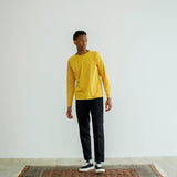 Recycle Organic Cotton Mugwort Dye Raglan Sleeve | リサイクルオーガニックコットンヨモギ染めラグランスリーブ | 吊り編み | 草木染め