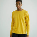 Recycle Organic Cotton Mugwort Dye Raglan Sleeve | リサイクルオーガニックコットンヨモギ染めラグランスリーブ | 吊り編み | 草木染め