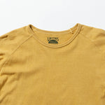 Recycle Organic Cotton Mugwort Dye Raglan Sleeve | リサイクルオーガニックコットンヨモギ染めラグランスリーブ | 吊り編み | 草木染め