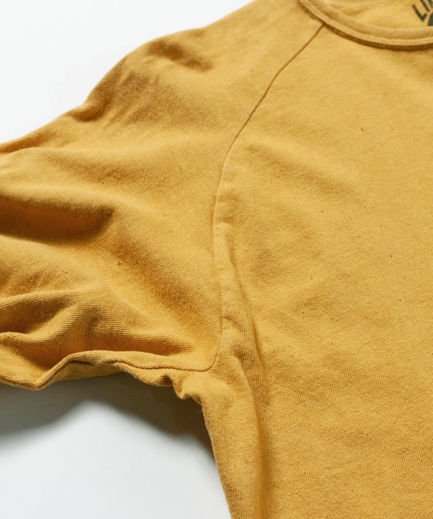 Recycle Organic Cotton Mugwort Dye Raglan Sleeve | リサイクルオーガニックコットンヨモギ染めラグランスリーブ | 吊り編み | 草木染め