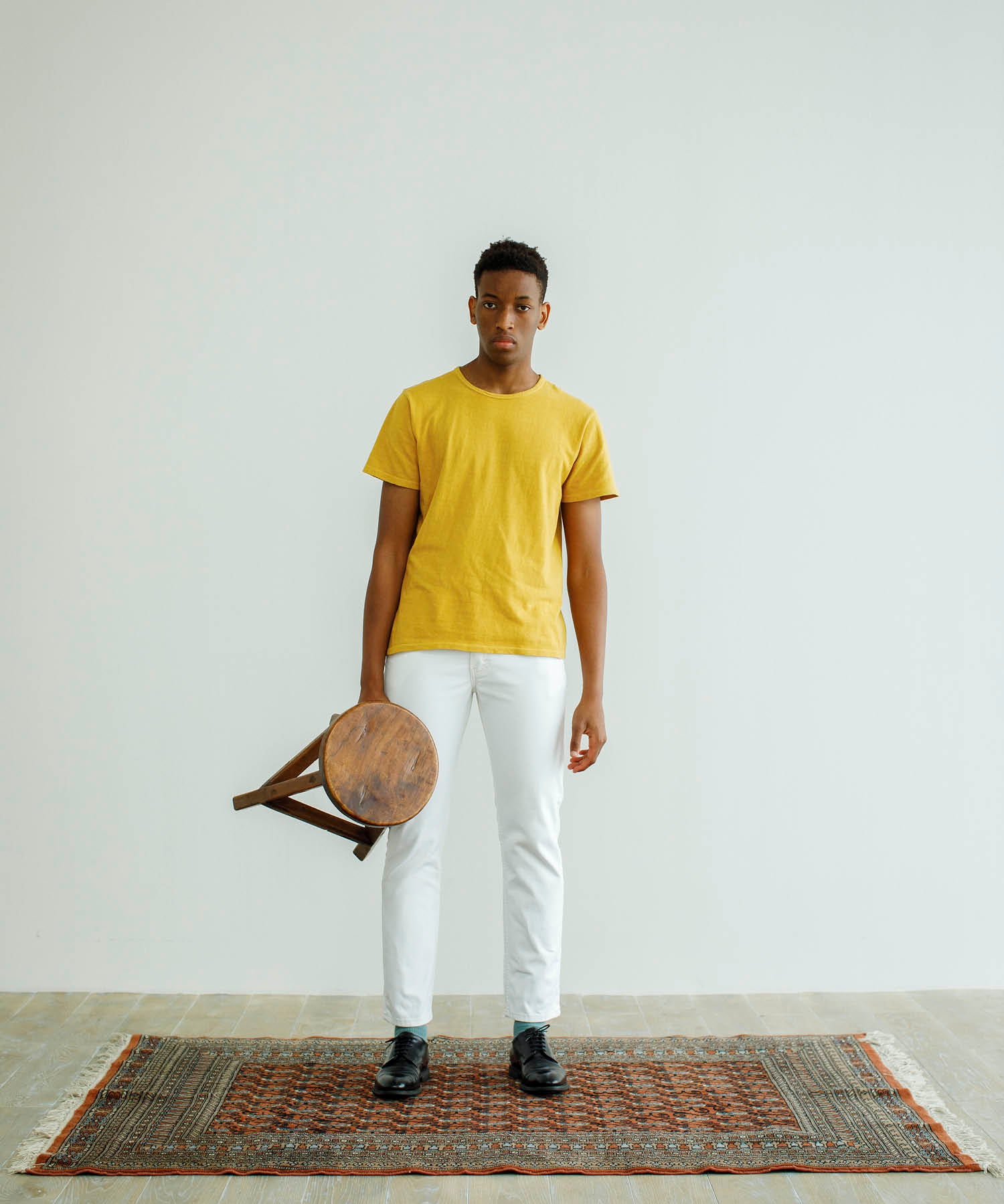 Recycle Organic Cotton Mugwort Dye Tee | リサイクルオーガニックコットン ヨモギ染めTシャツ | ボタニカルダイ | 草木染め