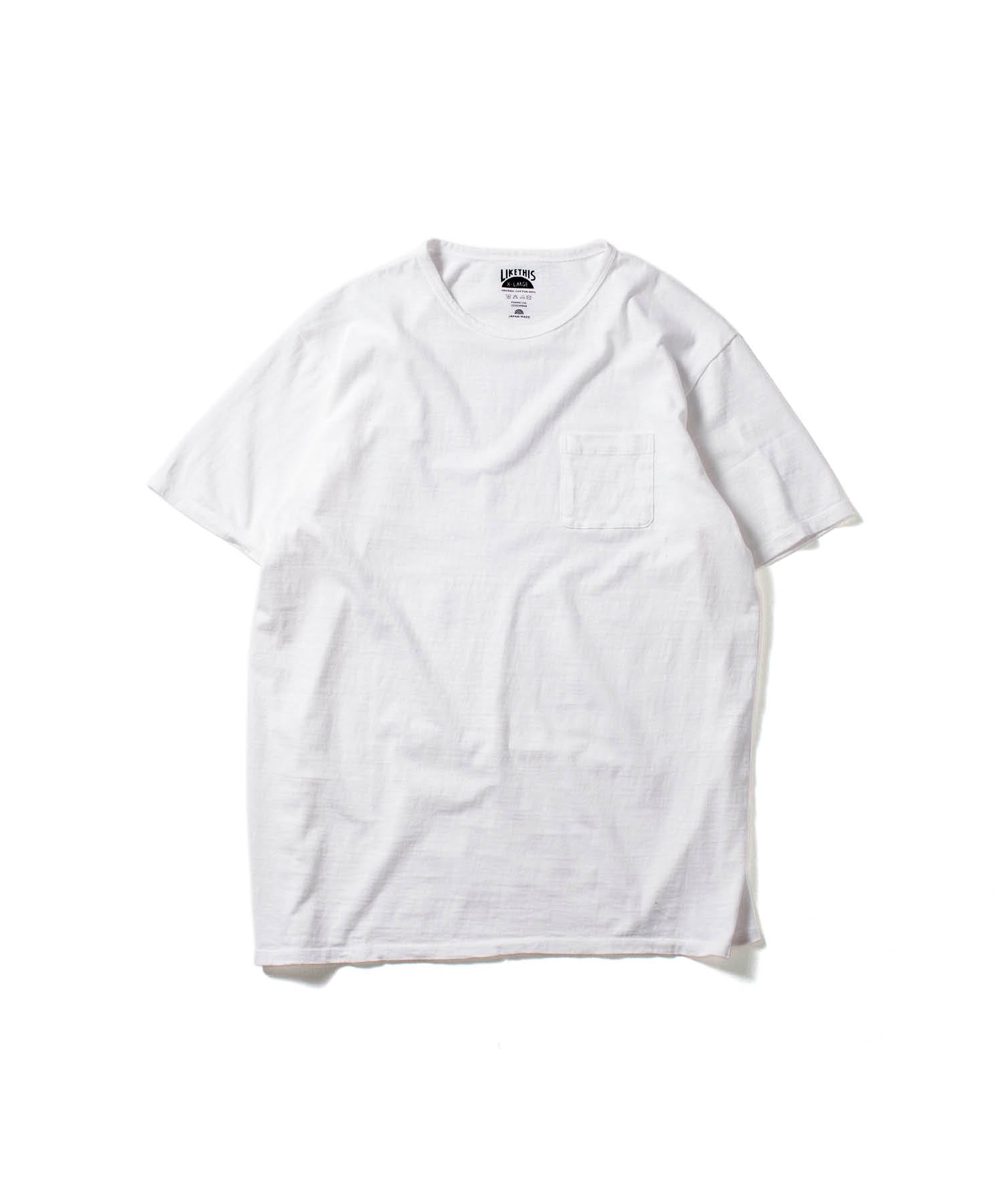 Recycle Organic Cotton Pocket Tee - Rowokaru | リサイクルオーガニックコットンポケットTシャツ - ろをかる