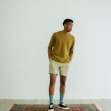 Recycle Organic Cotton Tea Leaves Dye 4/5 Sleeve | リサイクルオーガニックコットン茶葉染め4/5スリーブ | 吊り編み | 草木染め