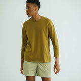 Recycle Organic Cotton Tea Leaves Dye 4/5 Sleeve | リサイクルオーガニックコットン茶葉染め4/5スリーブ | 吊り編み | 草木染め