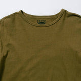 Recycle Organic Cotton Tea Leaves Dye 4/5 Sleeve | リサイクルオーガニックコットン茶葉染め4/5スリーブ | 吊り編み | 草木染め