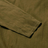 Recycle Organic Cotton Tea Leaves Dye 4/5 Sleeve | リサイクルオーガニックコットン茶葉染め4/5スリーブ | 吊り編み | 草木染め