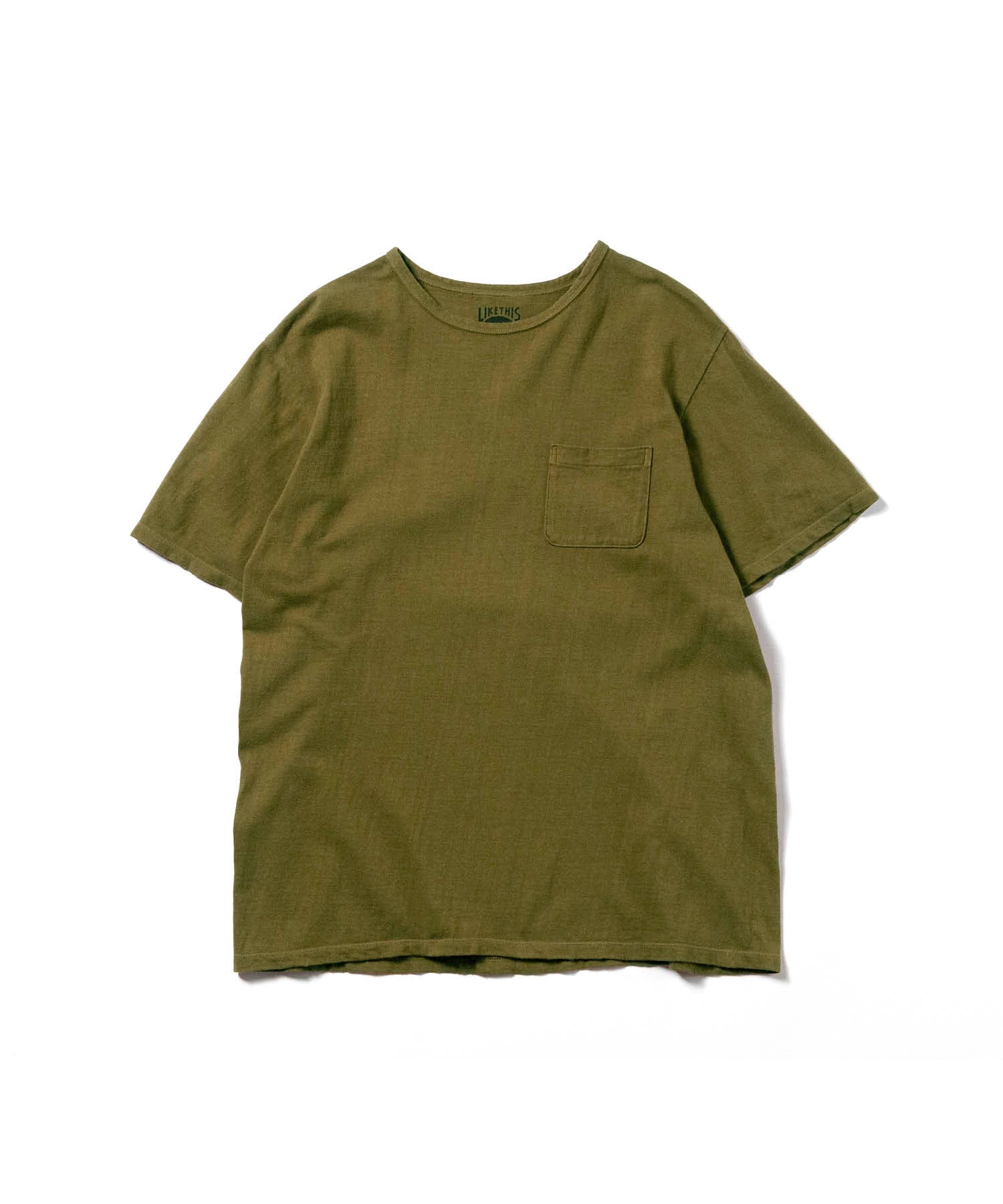 Recycle Organic Cotton Tea Leaves Dye Pocket Tee | リサイクルオーガニックコットン 茶葉染めポケットTシャツ | ボタニカルダイ | 草木染め
